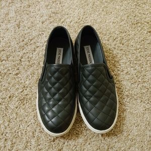 Black Steve Madden slip-ons